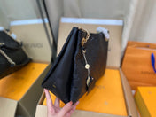 SURENE MM 36CM BLACK MONOGRAM GRAINED CALFSKIN