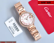 BALLON BLEU 33MM ROSE GOLD DIAMOND BEZEL