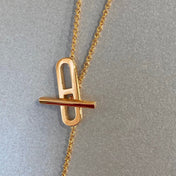 FARANDOLE LONG NECKLACE PINK GOLD