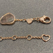 HAPPY HEART BLACK MOP PINK GOLD BRACELET