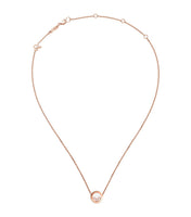 HAPPY PEDANT PINK GOLD 3 DIAMOND NECKLACE