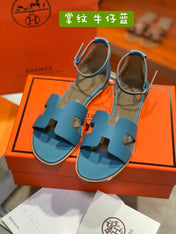 SANTORINI SANDAL CERULEAN CALFSKIN