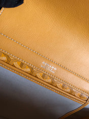 GOYA 26S ROUETTE PM TOTE BAG 30MM IN CARAMEL BROWN CANVAS AND CALFSKIN