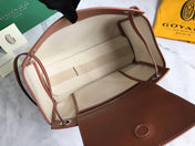 GOYA 26S ROUETTE PM TOTE BAG 30MM IN BROWN CANVAS AND CALFSKIN