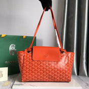 GOYA 26S ROUETTE PM TOTE BAG 30MM IN ORANGE CANVAS AND CALFSKIN