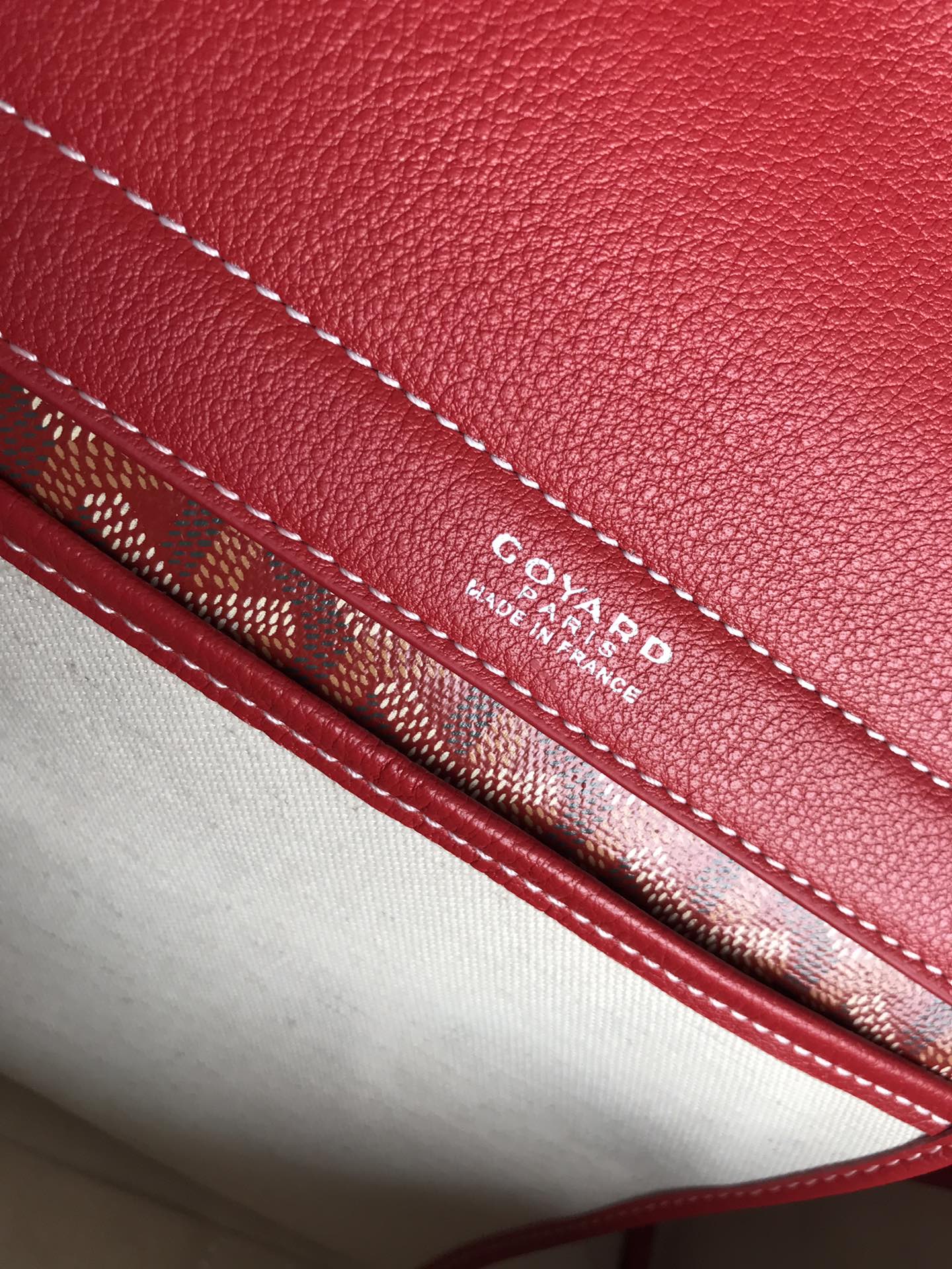 GOYA 26S ROUETTE PM TOTE BAG 30MM IN DARK RED CANVAS AND CALFSKIN