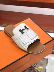 ROYAL SANDAL CARAMEL MIX WHITE LAMBSKIN