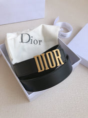 DIOR 25S BELT 30 MM IN BLACK CALFSKIN 613179