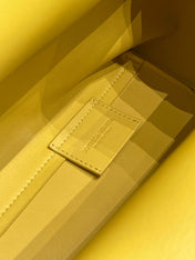 TRIANGLE HANDLE BAG 31 IN DANDELION YELLOW LAMBSKIN