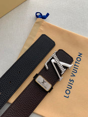 LV 25S BELT 38 MM IN DARK BROWN CALFSKIN 593213