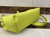 TRIANGLE HANDLE BAG 31 IN VOLT GREEN LAMBSKIN
