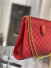 VICTOIRE 25 RED LAMBSKIN GOLD HARDWARE