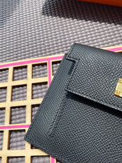 HM Kelly Pocket 13.5 Black Epsom Ghw