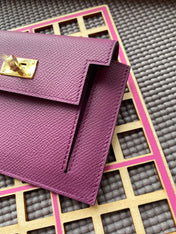 HM Kelly Pocket 13.5 Purple Epsom Ghw
