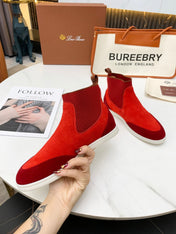 LP CHARMS ANKLE BOOTS RED ORANGE CASHMERE FABRIC