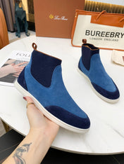 LP CHARMS ANKLE BOOTS LAPIS CASHMERE FABRIC
