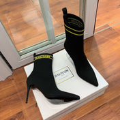 BALMAIN 26S BOOTS 105 MM IN BLACK FLYKNIT STYLE 14