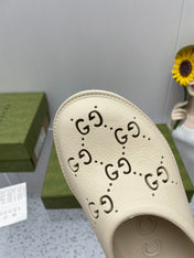 GG PLATFORM PERFORATED G SANDAL CREAM IP FOAM