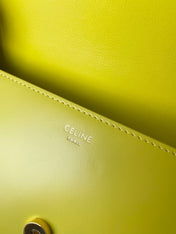 20 CHAIN EMBOSSED ARMPIT BAG CHARTREUSE YELLOW CALFSKIN