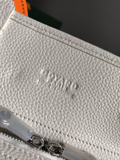 HARDY PM BAG 40 IN WHITE GOYARDINE CANVAS AND TAURILLON LEATHER TRIM
