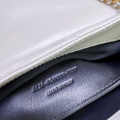 LOULOU SMALL 25 IN WHITE LAMBSKIN GOLD HARDWARE