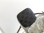 TRIPHOME 9 CALFSKIN BLACK PATTERN BOX BAG