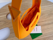 SHOULDER BAG 27 IN ORANGE PEEL RUBBER AND NYLON FABRIC