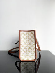 TRIPHOME CABAS 35 WHITE CREAM CALFSKIN TOTE