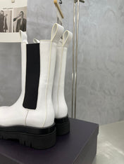 LUG CHELSEA BOOT IN WHITE CALFSKIN