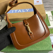 GG JACKIE MINI 19 SHOULDER BAG IN CINNAMON BROWN CALFSKIN