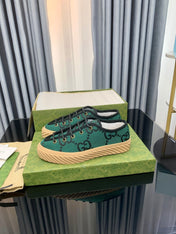 GG UNIQUE SNEAKER THICK-SOLE CASTLETON GREEN CANVAS