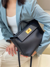 MINI 24/24 29CM IN BLACK EVERCOLOR CALFSKIN GOLD KELLY BUCKLE