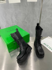 LUG LACE-UP BOOT IN BLACK CALFSKIN 7 CM