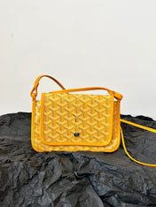 PLUMET POCKET WALLET 20 IN YELLOW GOYARDINE CANVAS AND LAMBSKIN TRIM