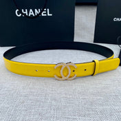 CHANEL 26S BELT 30 MM IN YELLOW CALFSKIN WITH GOLD HARDWARE 661510