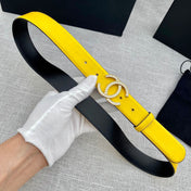 CHANEL 26S BELT 30 MM IN YELLOW CALFSKIN WITH GOLD HARDWARE 661510