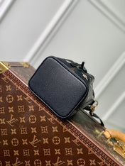 NANO NOÉ 16 IN BLACK BEIGE BICOLOR MONOGRAM EMPREINTE CALFSKIN