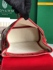 ALPIN MINI BACKPACK 21 IN CLASSIC RED LAMBSKIN AND GOYARDINE CANVAS