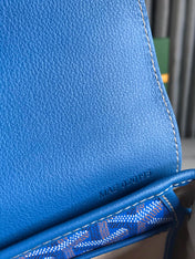 ALPIN MINI BACKPACK 21 IN SAPPHIRE BLUE LAMBSKIN AND GOYARDINE CANVAS