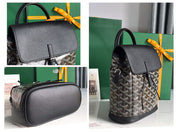 ALPIN MINI BACKPACK 21 IN BLACK LAMBSKIN AND GOYARDINE CANVAS