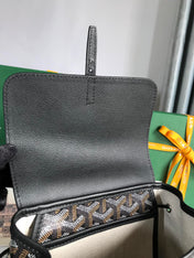 ALPIN MINI BACKPACK 21 IN BLACK LAMBSKIN AND GOYARDINE CANVAS
