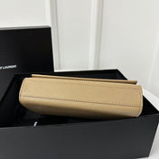 KATE 20 SMALL IN CALFSKIN BEIGE CREAM WITH GOLD LOGO