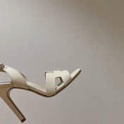HOLY 105 SANDAL IN WHITE CREAM GRAINED CALFSKIN