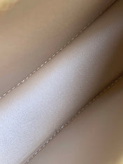 SMOOTH CALFSKIN 16 OVAL BEIGE CREAM BAG
