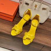 PREMIERE 105 SANDAL IN BRIGHT YELLOW CALFSKIN