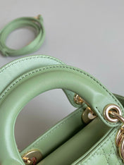 MICRO LADY 12 BAG IN LIGHT GREEN LAMBSKIN