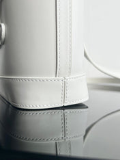 CUIR TRIPHOME 19 WHITE SMOOTH CALFSKIN BUCKET BAG