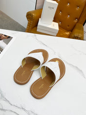 THONG MULE IN WHITE CALFSKIN
