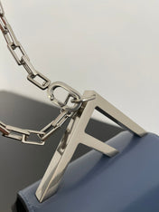 FENDI MINI FIRST SIGHT 13 BAG IN PIGEON BLUE CALFSKIN WITH SILVER HARDWARE