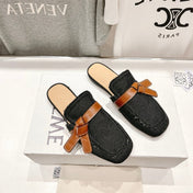 LW GATE BELTED MULE BLACK DENIM